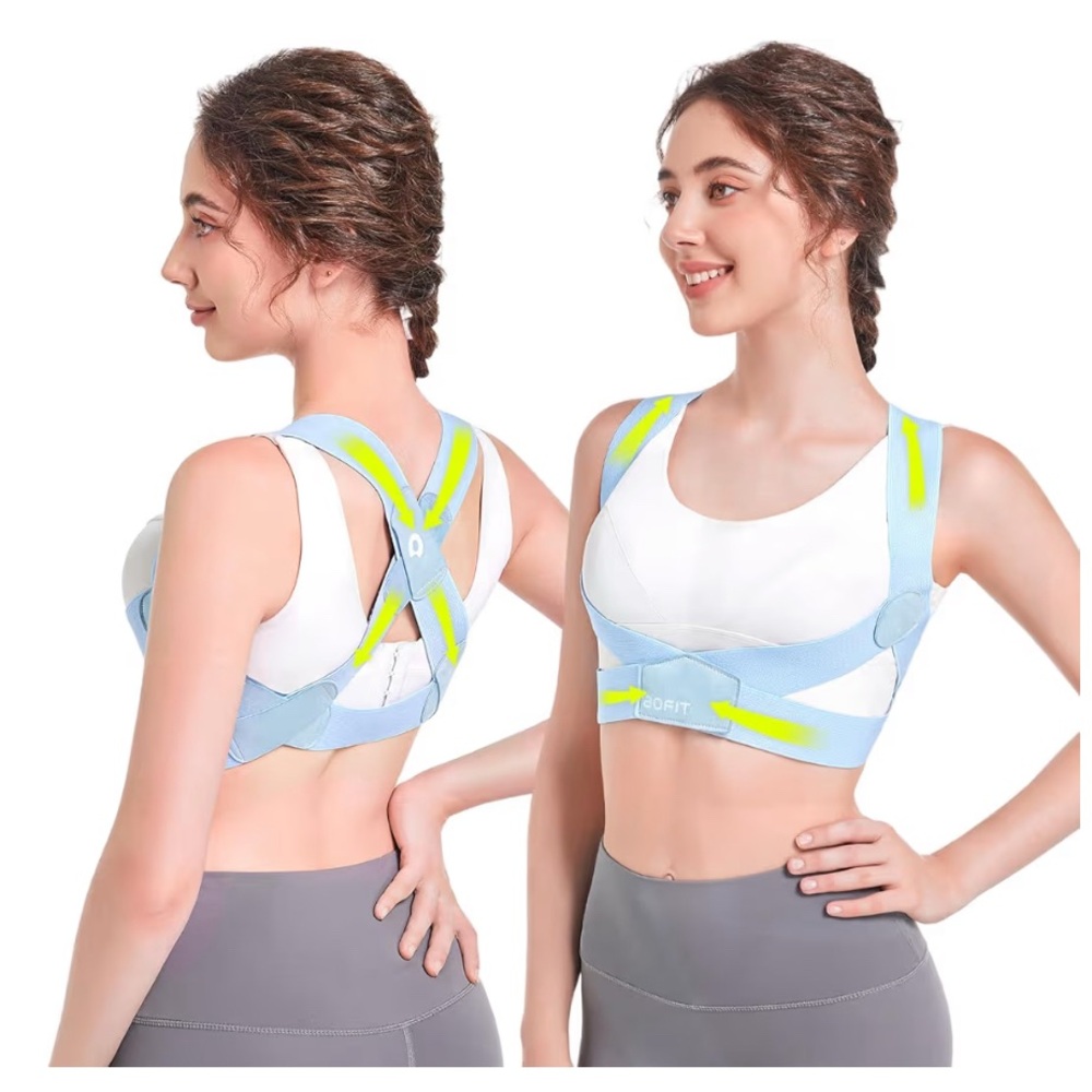 Aofit Posture Corrector w/X-Shaped Biomechanical Design, Comfort Fit Back Brace